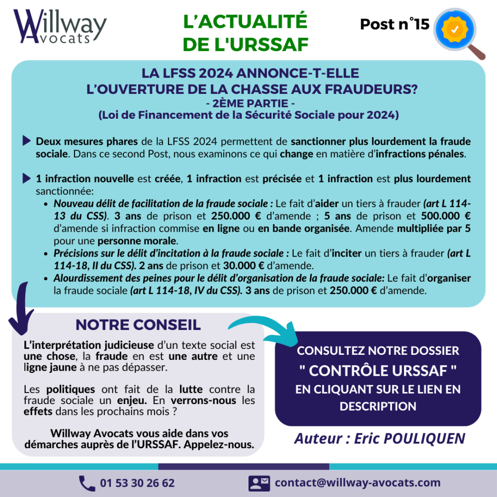 La LFSS 2024 annonce-t-elle  l’ouverture de la chasse aux fraudeurs? - 2ème partie -