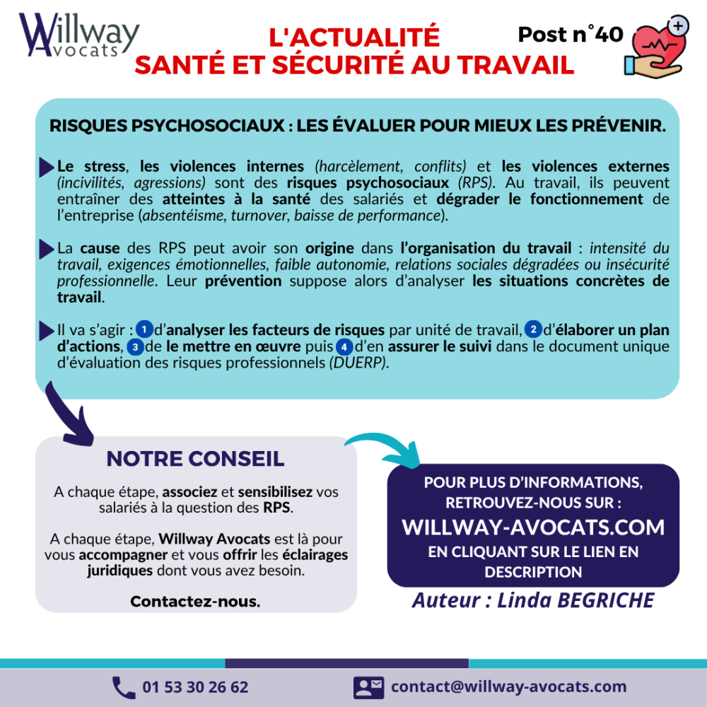 Risques psychosociaux : les évaluer pour mieux les prévenir.