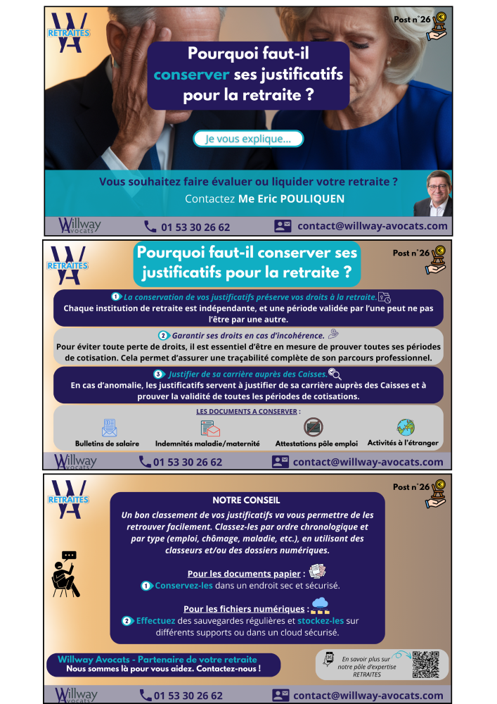Pourquoi faut-il conserver ses justificatifs pour la retraite ?