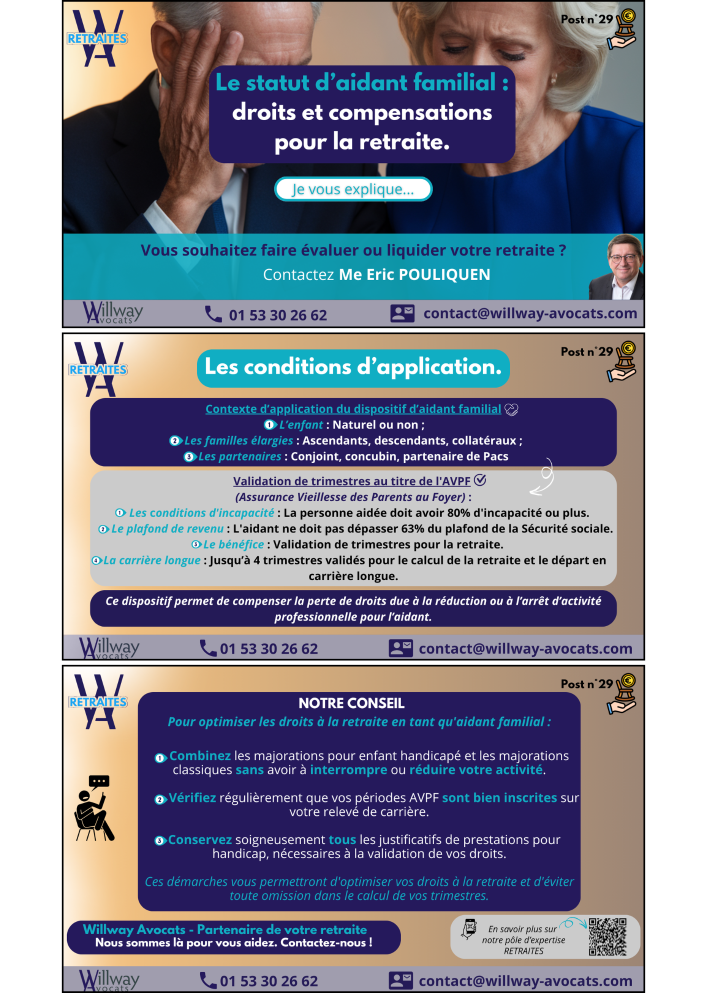 Le statut d'aidant familial : droits et compensations pour la retraite.