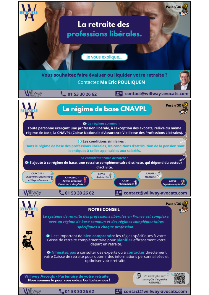 La retraite des professions libérales.