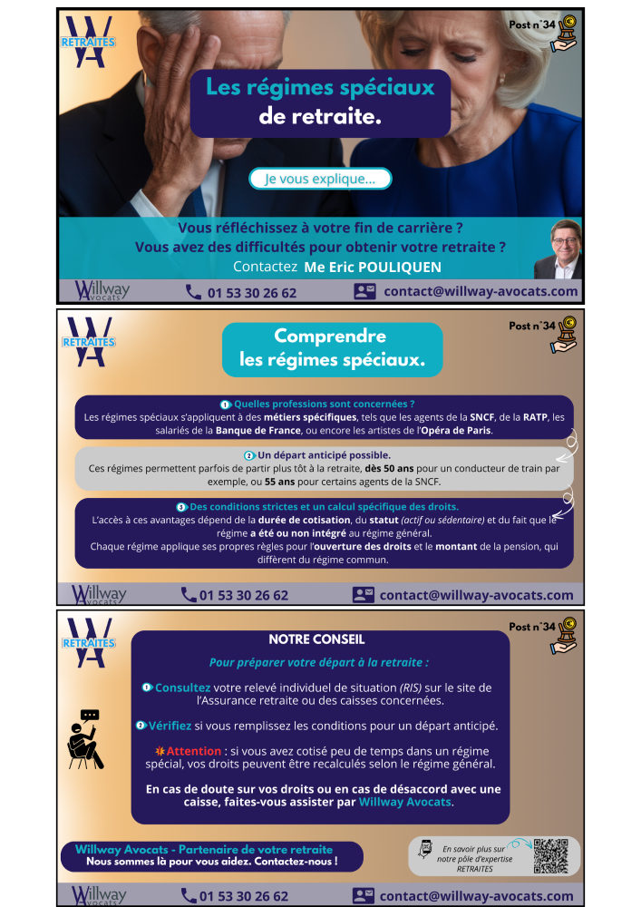 Les régimes spéciaux de retraite.